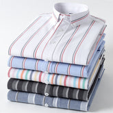 Striped Cotton Oxford Anti-wrinkle Business Casual Shirt For Men